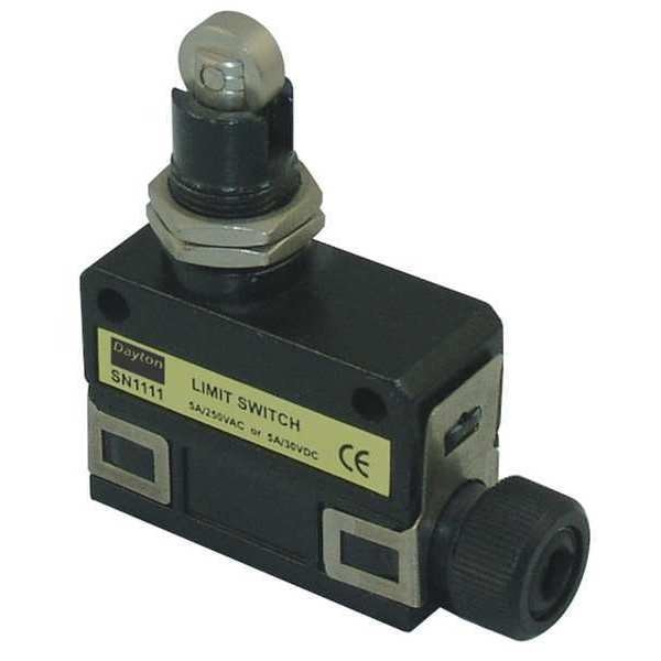 Limit Switch, Plunger, Roller, SPDT, 5A @ 240V AC