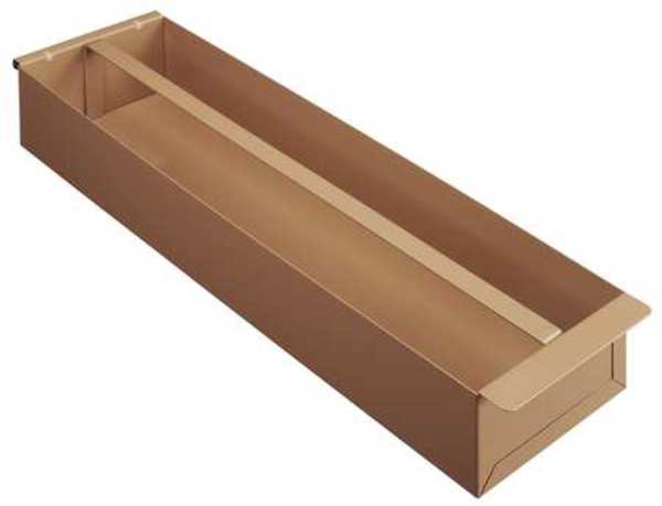 Tool Tray, 27-5/8 in. Lx8 in. W, Steel, Tan