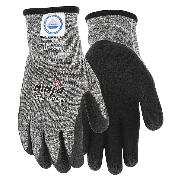 Cut-Resistant Gloves, Black/Gray, L, PR