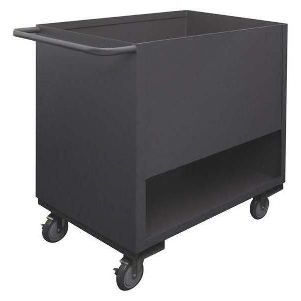 14 ga. Steel Flat Shelf Utility Cart, 2 Shelves, 2000 lb