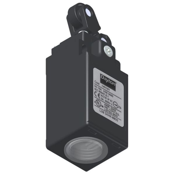 Limit Switch, Plunger, Roller Lever, 1NC/1NO, 10A @ 480V AC