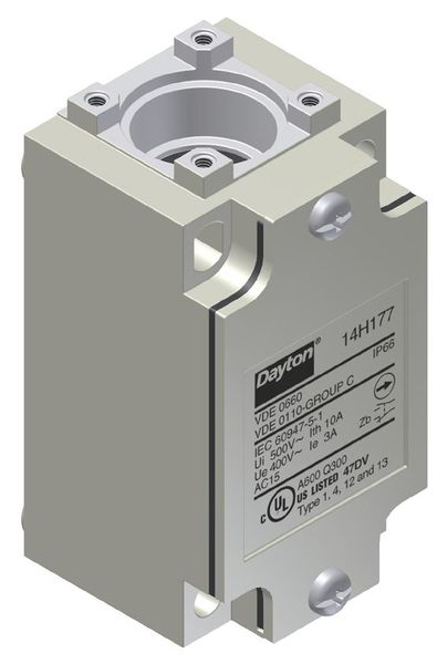 Limit Switch Body, 1NO/1NC, 10A @ 250V