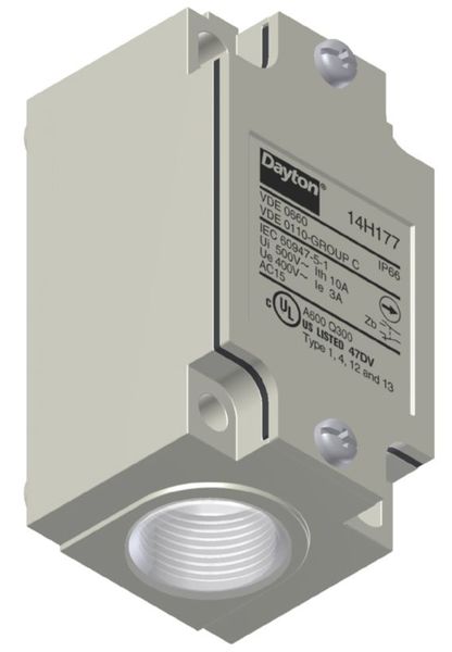 Limit Switch Body, 1NO/1NC, 10A @ 250V