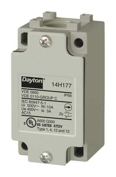 Limit Switch Body, 1NO/1NC, 10A @ 250V
