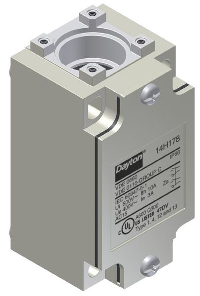 Limit Switch Body, 1NO/1NC, 10A @ 250V