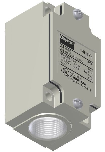 Limit Switch Body, 1NO/1NC, 10A @ 250V
