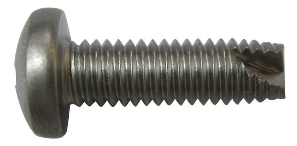 #10-32 x 5/8 in Phillips Pan Machine Screw, Plain 410 Stainless Steel, 100 PK