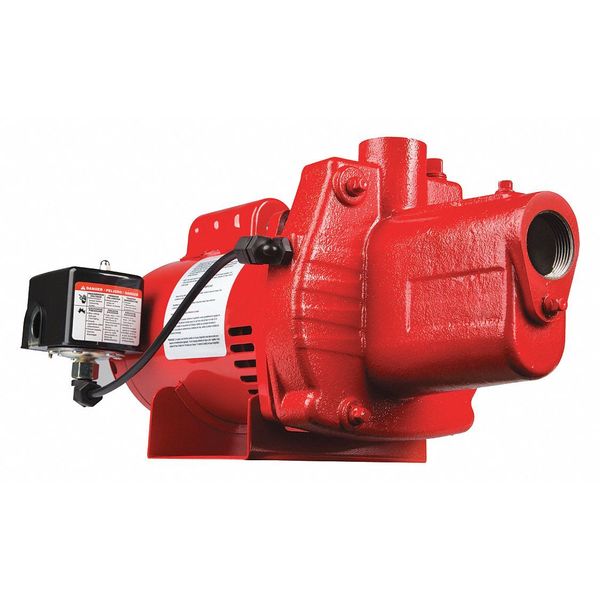 Jet Pump, 3/4 HP, Cast Iron, 115/230V