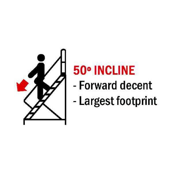 102 in Ladder, Steel, 6 Steps, Yellow Powder Coated Finish