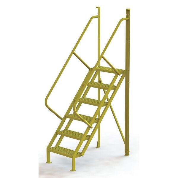 102 in Ladder, Steel, 6 Steps, Yellow Powder Coated Finish