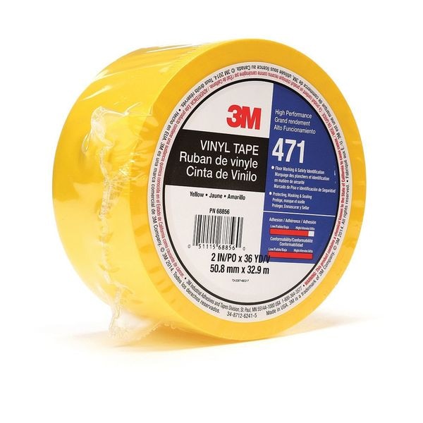 Marking Tape, 2In W, 108 ft. L, Yellow