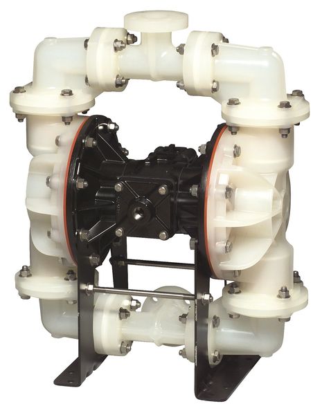 Double Diaphragm Pump, Polypropylene, Air Operated, Santoprene