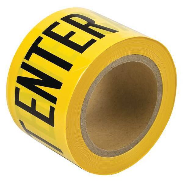 Barricade Tape, Yellow/Black, 200ft x 3 In