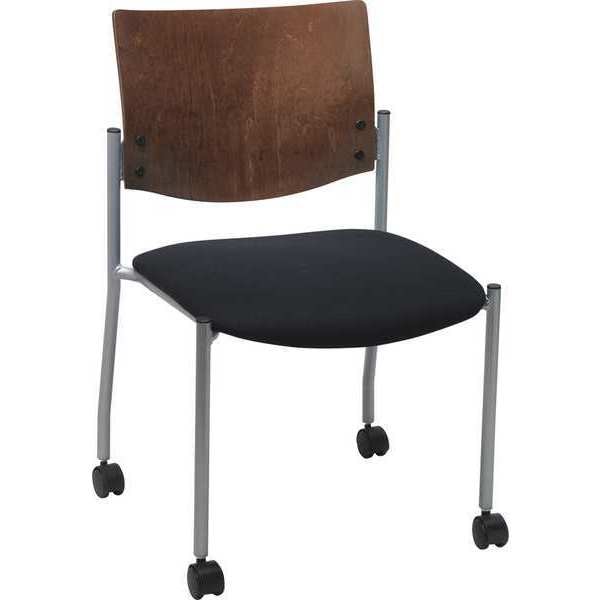 Side/Guest Chair, Armless, w/Casters