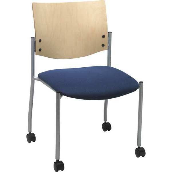 Side/Guest Chair, Armless, w/Casters