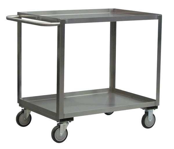 16 ga. Stainless Steel Utility Cart, 2 Shelves, 1200 lb