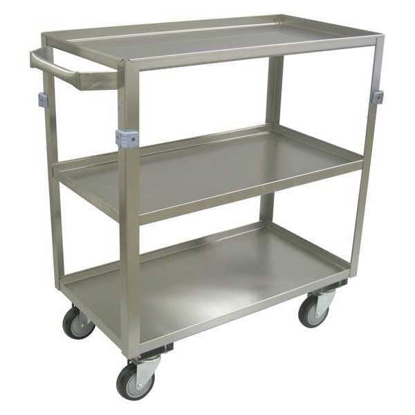 20 ga. Stainless Steel Utility Cart, 3 Shelves, 600 lb