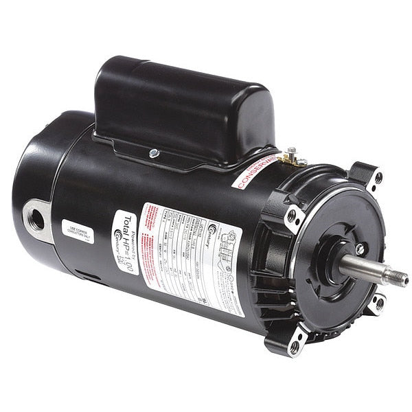 Pool Pump Motor, Capacitor-Start/Run, 1 HP, 56J Frame, 3,450 Nameplate RPM