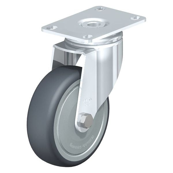 Swivel Plate Caster, TPR, 4
