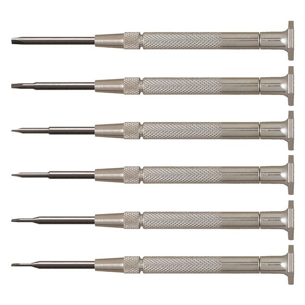 Steel Handle Screwdriver Set, Slotted, 6 pcs