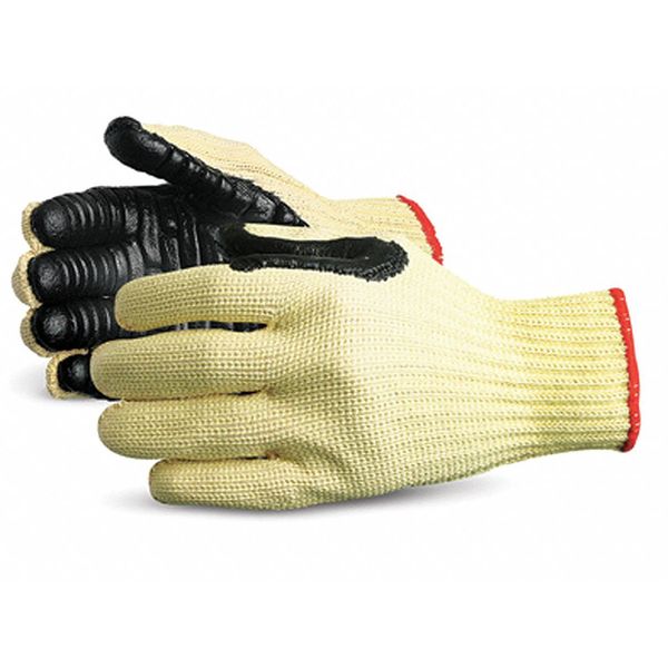 Anti-Vibration Gloves, M, Black/Yellow, PR