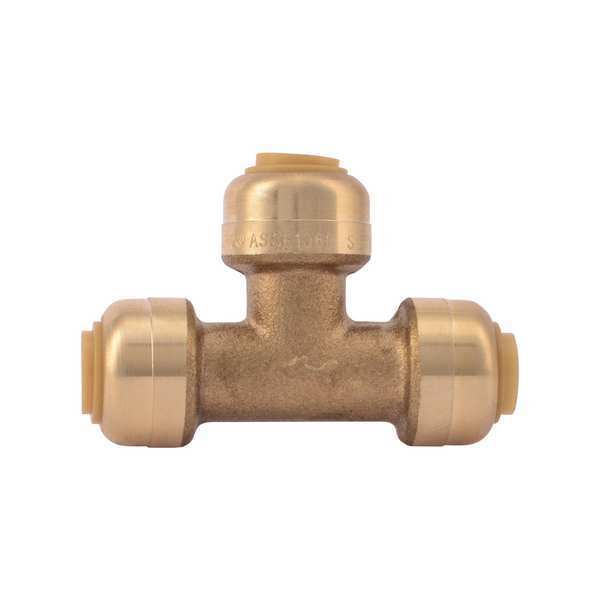 DZR Brass Tee, 1/4 in Tube Size