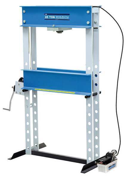 Hydraulic Press, 25 t, Air Pump, 69-1/2 In