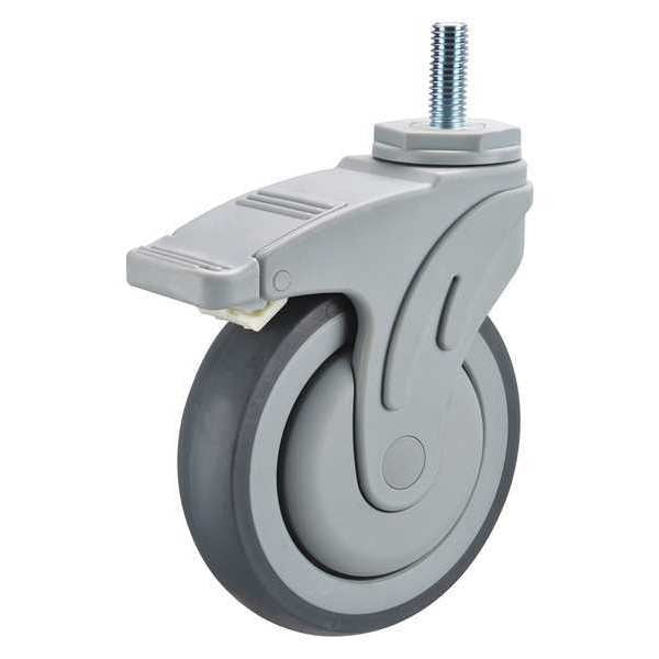 Swivel Stem Caster w/Totl Lk, 5 in, 300 lb