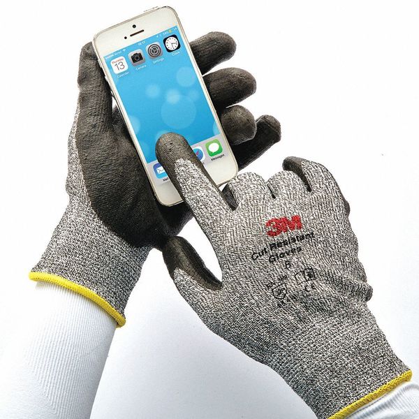 Cut Resistant Coated Gloves, 3 Cut Level, Foam Nitrile, L, 72PK