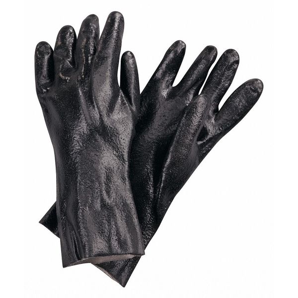 Disposable Gloves, PVC, Black, Universal, 12 PK