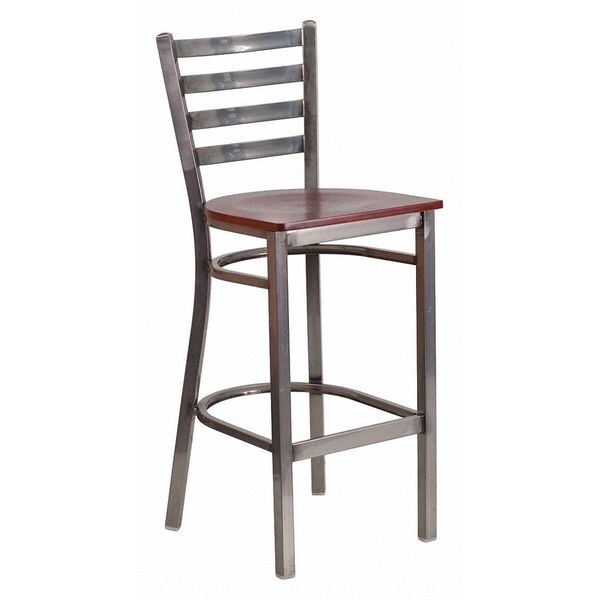 Barstool, Ladder Back, Clr w/Mahogany Sea