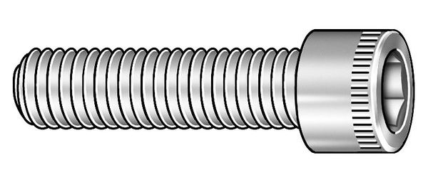 #10-32 Socket Head Cap Screw, Plain 18-8 Stainless Steel, 9/16 in Length, 100 PK