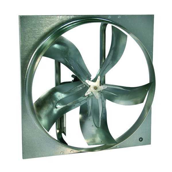 Medium Duty Exhaust Fan with Motor and Drive Package, 36 in Blade Dia, 208-230/460V AC, 1 1/2 hp