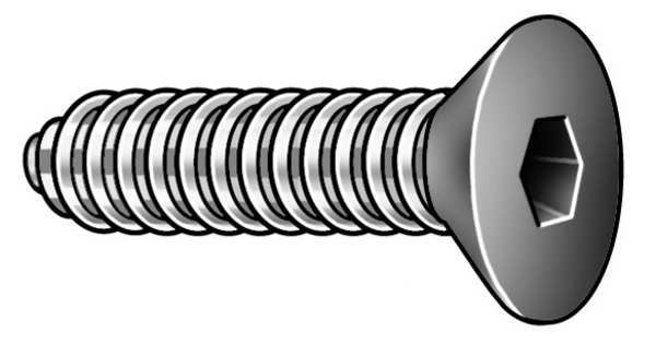 #10-32 Socket Head Cap Screw, Black Oxide Steel, 1/2 in Length, 100 PK