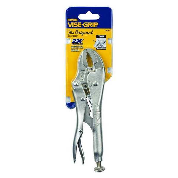 7 in Irwin Vise-Grip Knurled Thumb Screw Plain Grip Locking Plier