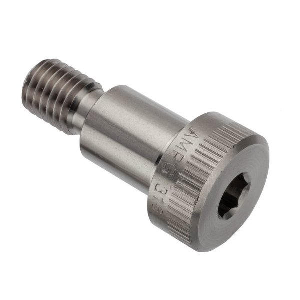 Shoulder Screw, M12x1.75 mm Thr Sz, 18mm Thr Lg, 20 mm Shoulder Lg, 316 Stainless Steel