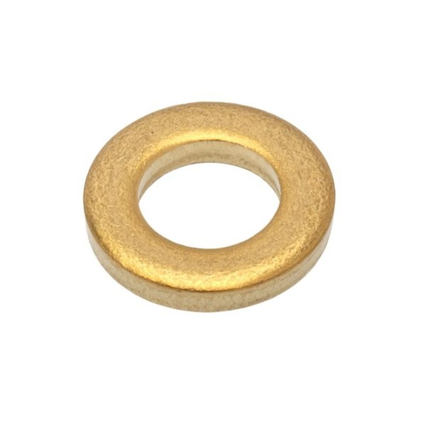 Flat Washer, Fits Bolt Size 1/4 in , Brass Plain Finish