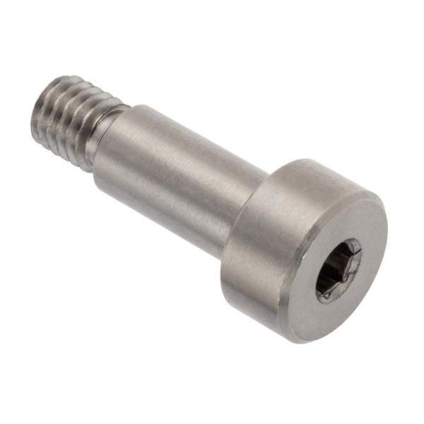 Shoulder Screw, 6g Thr Sz, 6mm Thr Lg, 12 mm Shoulder Lg, 316 Stainless Steel