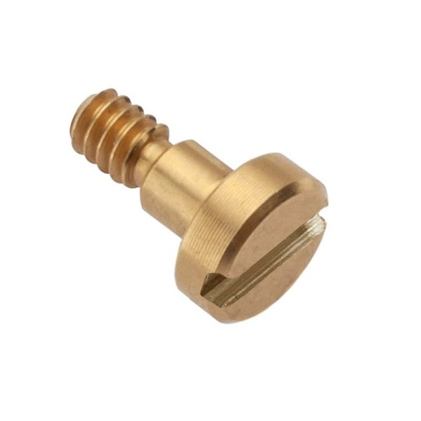 Shoulder Screw, 2A Thr Sz, 3/8 Thr Lg, 1/4 in Shoulder Lg, Brass