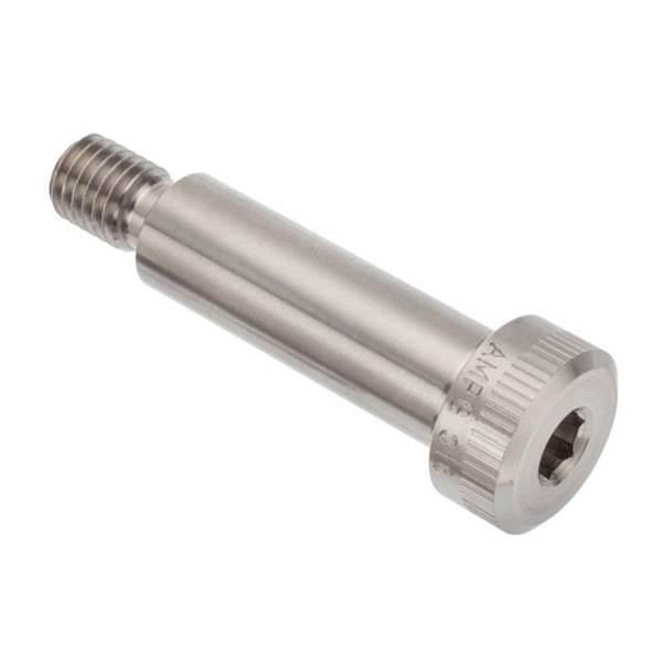 Shoulder Screw, M12x1.75 mm Thr Sz, 18mm Thr Lg, 55 mm Shoulder Lg, 316 Stainless Steel