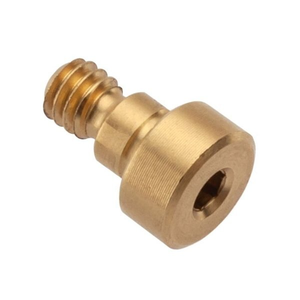 Shoulder Screw, 2A Thr Sz, 3/16 Thr Lg, 1/8 in Shoulder Lg, Brass