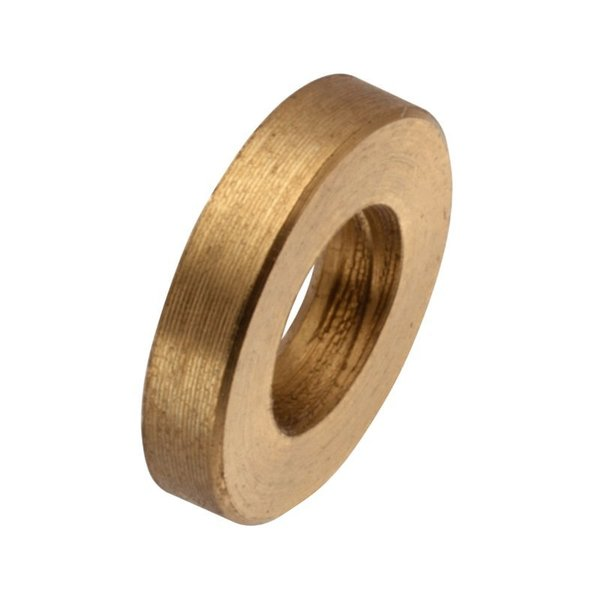 Flat Washer, Fits Bolt Size #6 , Brass Plain Finish