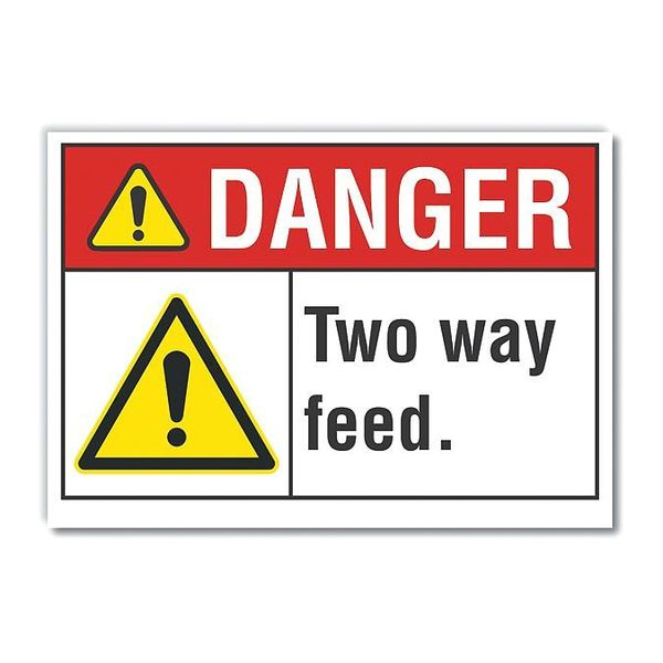 Electrical Hazard Danger Label, 10 in Height, 14 in Width, Polyester, Horizontal Rectangle, English