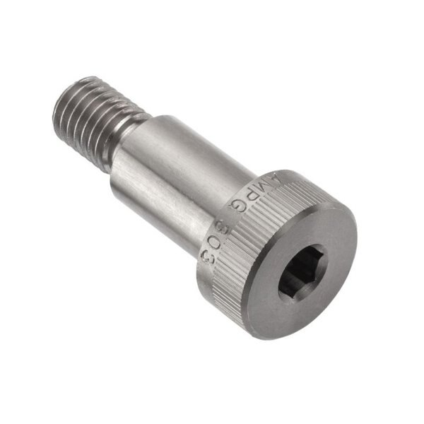 Shoulder Screw, M12x1.75 mm Thr Sz, 18mm Thr Lg, 25 mm Shoulder Lg, 18-8 Stainless Steel