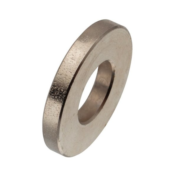 Flat Washer, Fits Bolt Size 3/8 , Case Hardened Steel Nickel Plated Finish