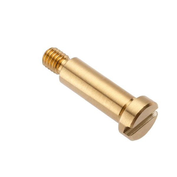 Shoulder Screw, 2A Thr Sz, 1/4 in Thr Lg, 3/8 in Shoulder Lg, Brass