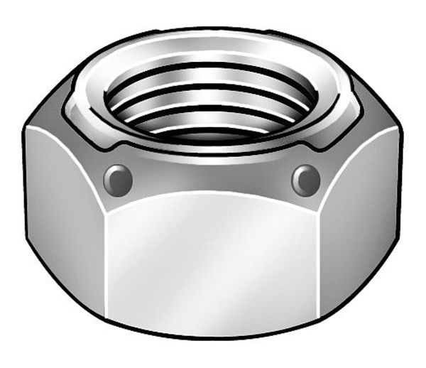 Top Lock Distorted Thread Lock Nut, 7/8