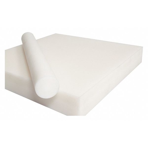 White Acetal Homopolymer Rod Stock 8 ft. L, 2