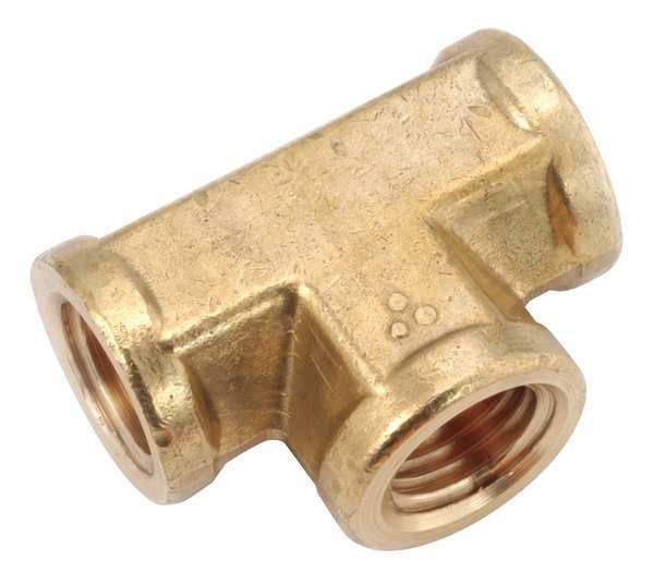 Low Lead Brass Forged Female Tee, 1/4