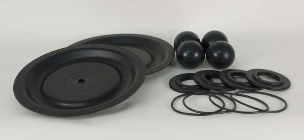 Pump Repair Kit, Santoprene, Fluid, 1 In.